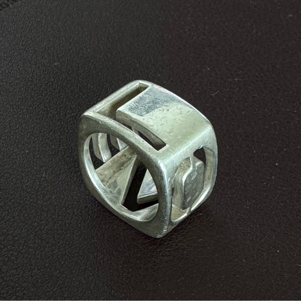 Tiffany & Co. 1970 by Donald Claflin Rare Era Love Ting in Solid Sterling Silver
